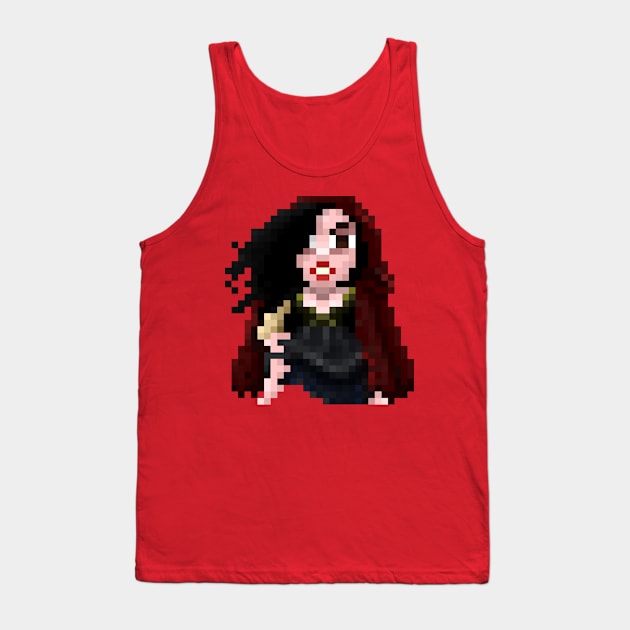 16-Bits Young Woman in the Woods Tank Top by badpun